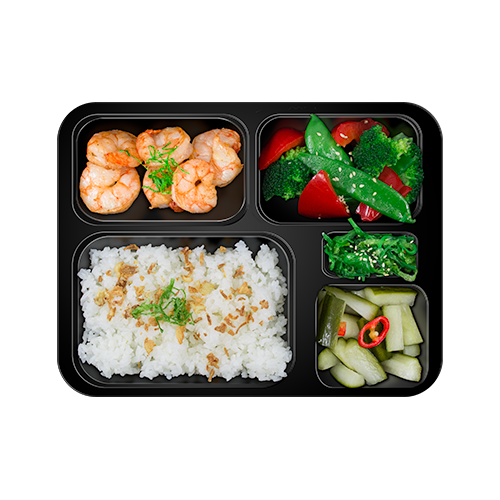 Bentobox Shrimp + Witte rijst
